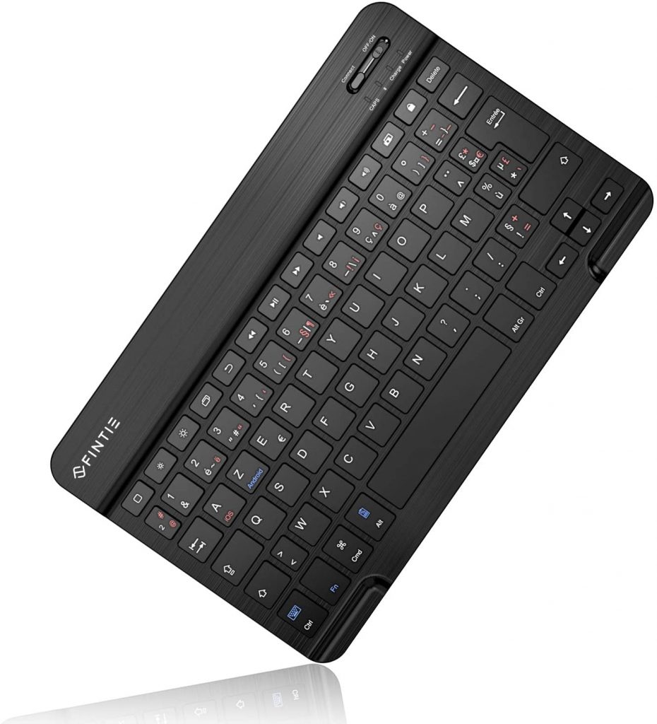 Clavier Souris sans Fil Bluetooth, 10 Pouces Keyboard Mini Léger Fin  Rechargeable, Ensembles Clavier et Souris sans Fil pour iPad,Android  Tablette